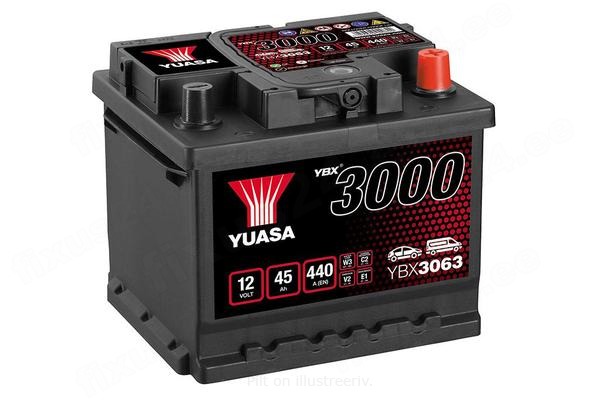 YUASA 12V 45Ah 440A SMF 207X175X175 -/+