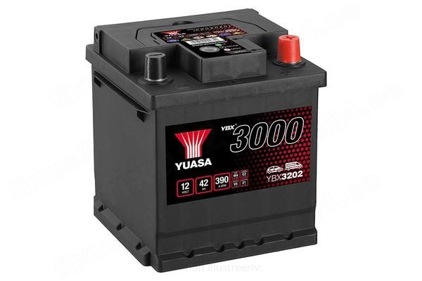 YUASA 12V 42Ah 390A SMF 175X175X190 -/+