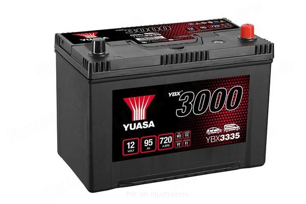 YUASA 12V 95Ah 720A SMF 304X174X225 -/+