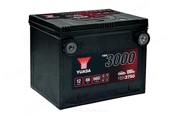 YUASA 12V 66Ah 660A SMF 230X179X185 +/-