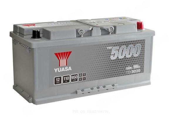 YUASA 12V 110Ah 950A 394X175X190 -/+