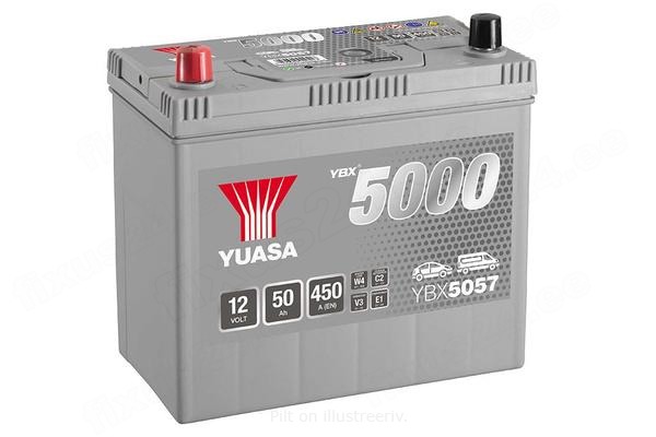 YUASA 12V 50Ah 450A 238X129X223 +/-