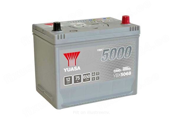 YUASA 12V 75Ah 650A 269X174X223 -/+