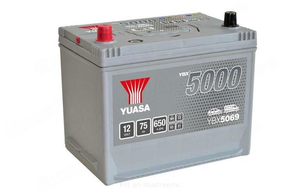 YUASA 12V 75Ah 650A 269X174X223 +/-
