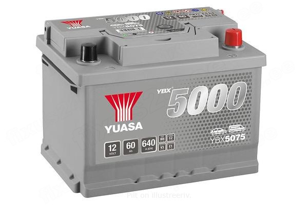 YUASA 12V 60Ah 640A 243X175X175 -/+
