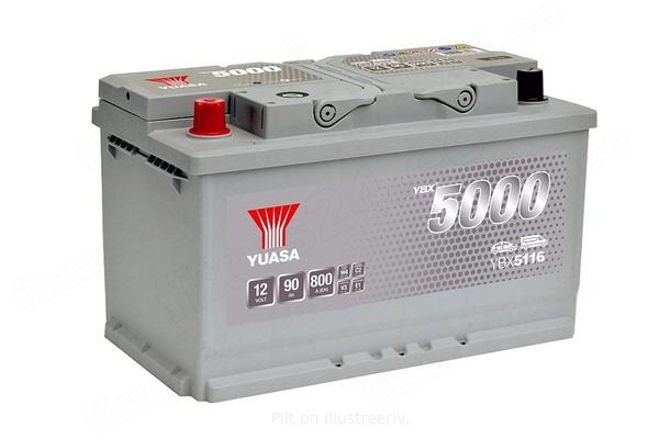 YUASA 12V 90Ah 800A 315X175X190 +/-